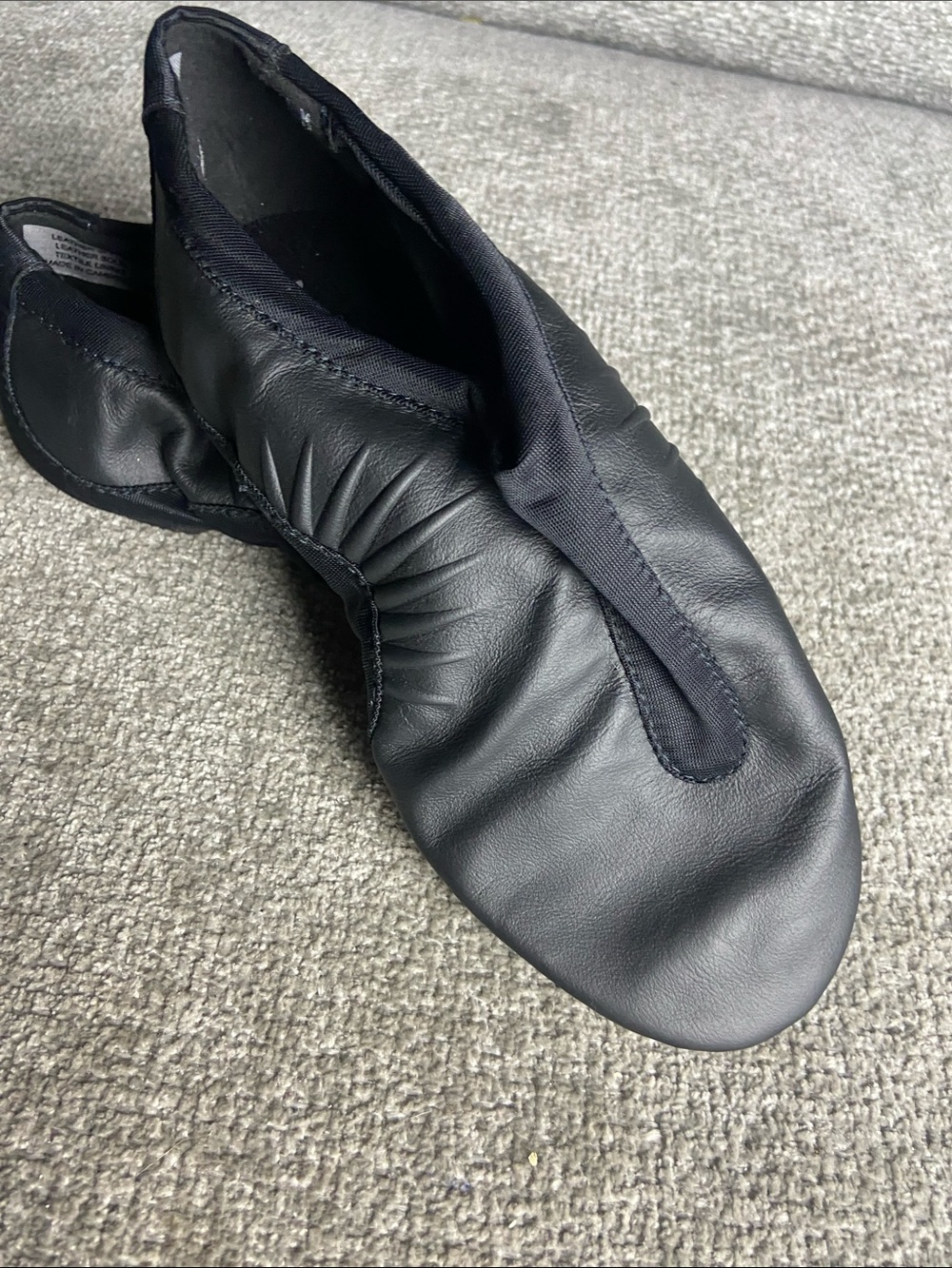 Bloch Black Leather Split-Sole Jazz Flats size 6 1/2